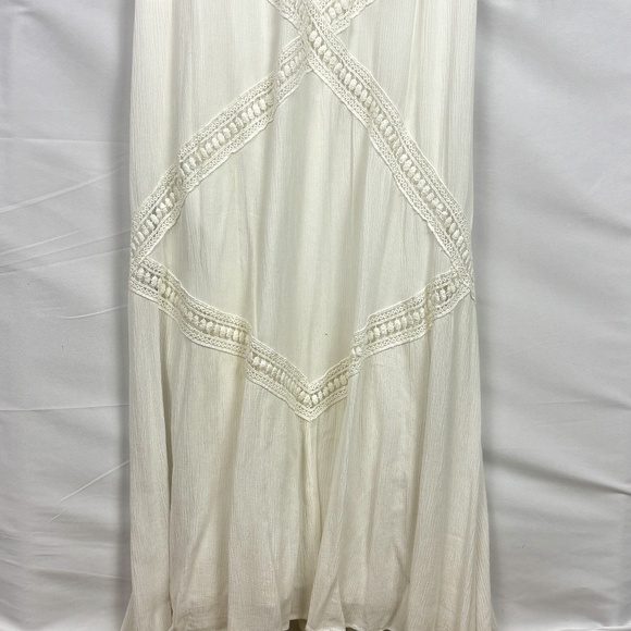 Max Studio Women Lace V-Neck Sleeveless Maxi Dress Sz 4 Boho Party Beach Coastal - Picture 6 of 16